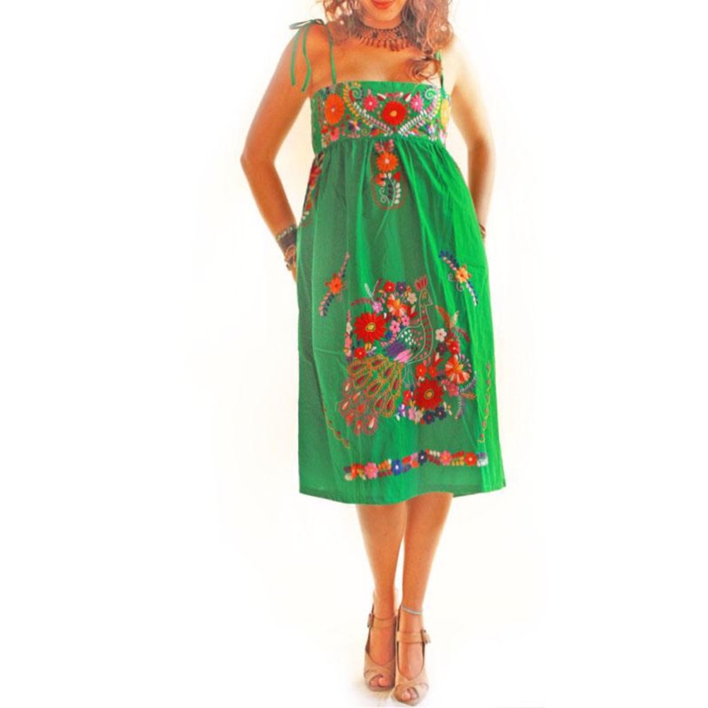 Aida Coronado Mexican Dress Embroidered